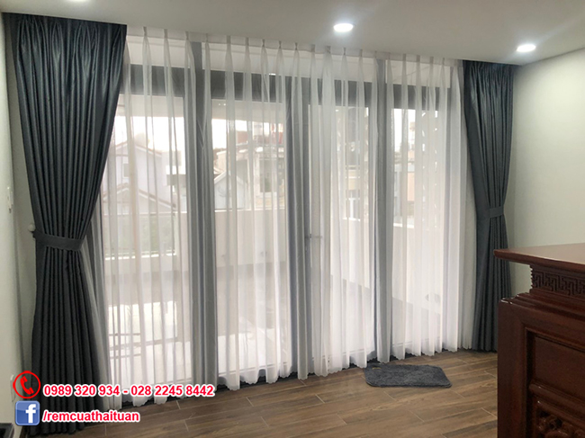 Lắp rèm cửa hai lớp dành cho gia đình tại Tân Phú