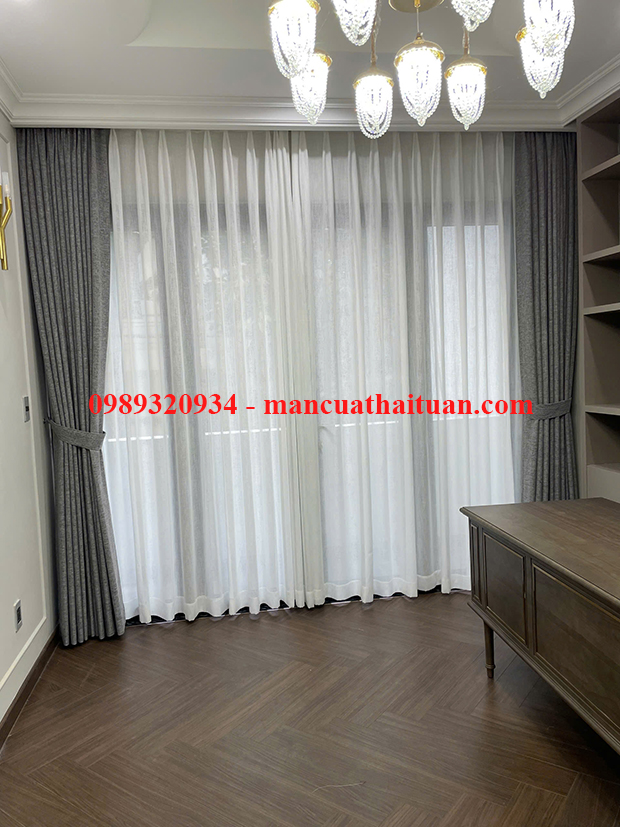 Rèm cửa 2 lớp vải cao su hai mặt chống tia UV chống nắng hiệu quả